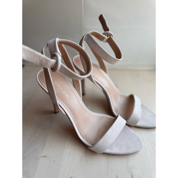 VERONICA BEARD Darcelle Croco Ankle-Strap Sandals size 7.5 - Picture 3 of 10